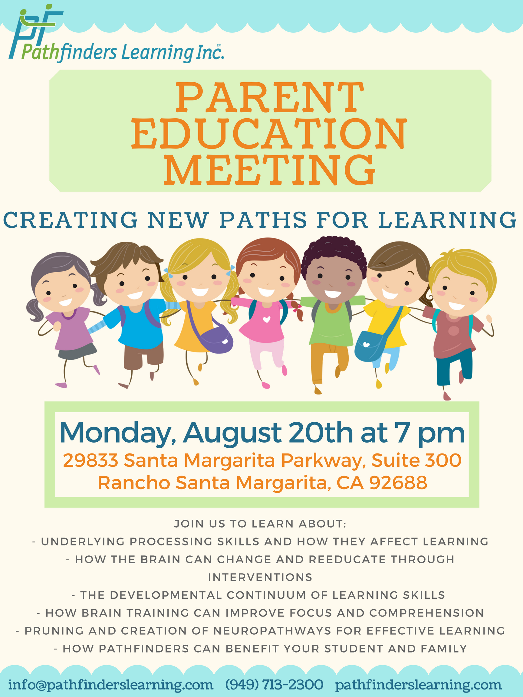 Parent Education Meeting 8-20-18