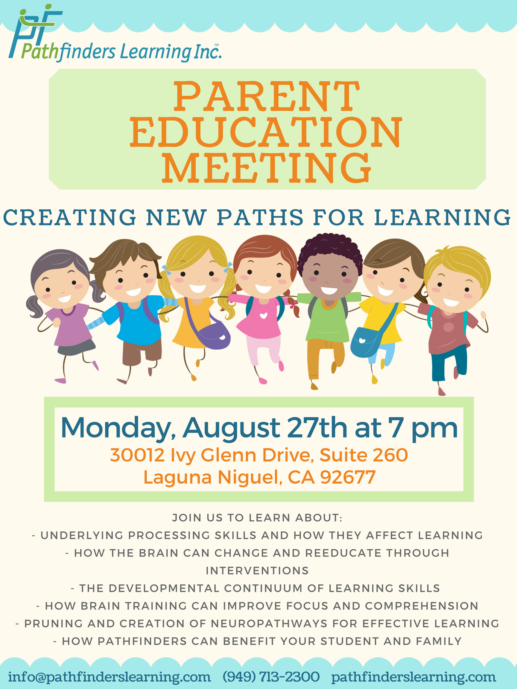 Parent Education Meeting 8-27-18