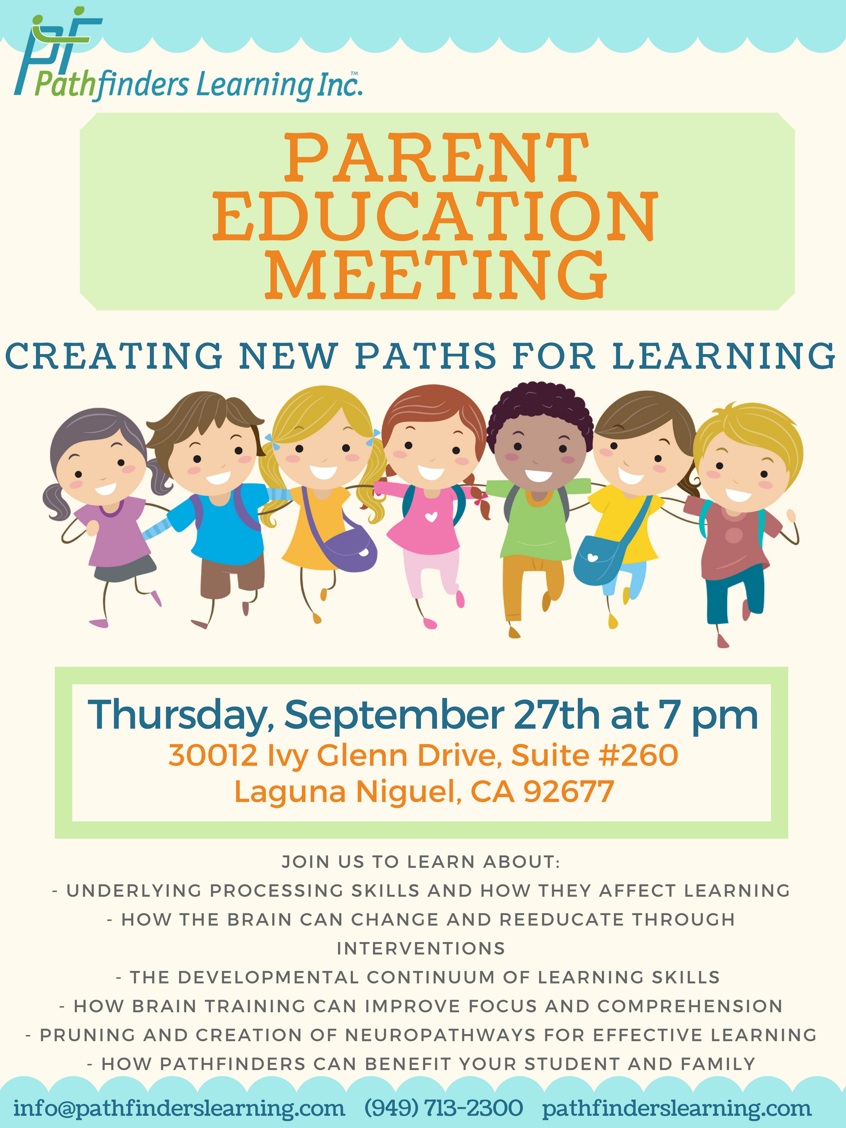 Parent Education Meeting 9-27-18